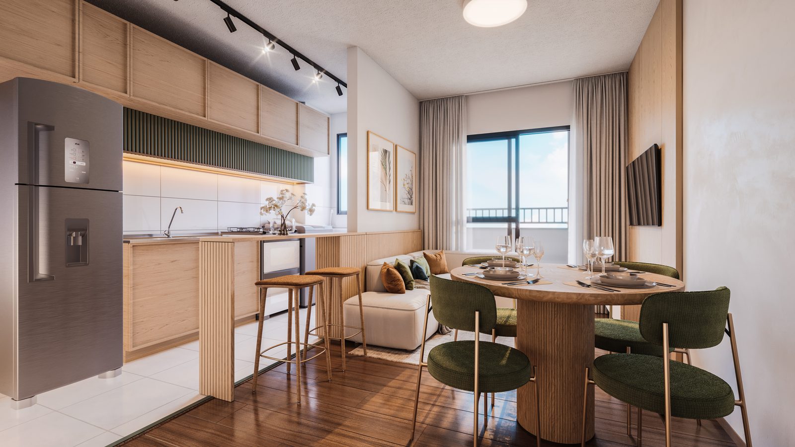 Apartamento decorado do Residencial Maldivas
